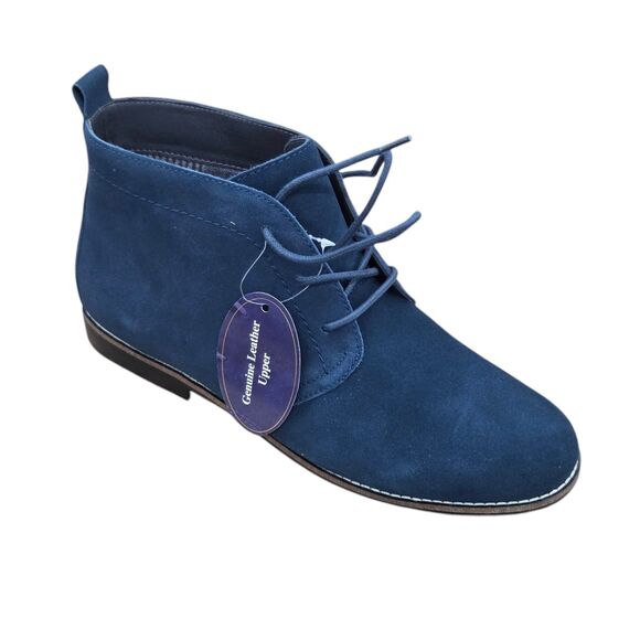 White Mountain Women Auburn Lace Up Ankle Boots Navy Blue 10M Casual All Seasons - Picture 3 of 16